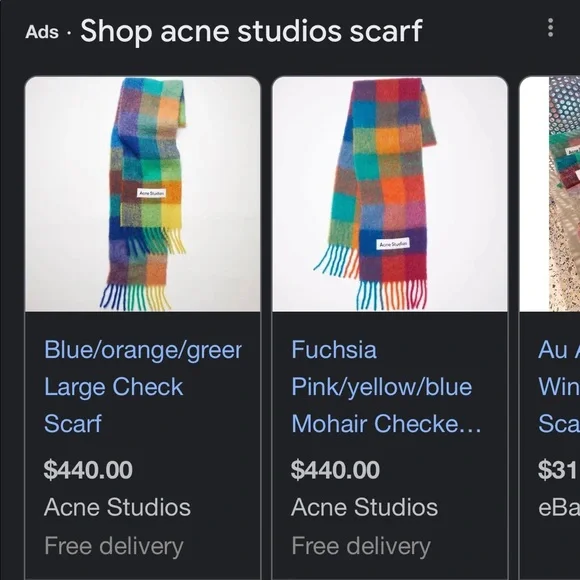 ACNE STUDIOS multicolour scarf - Picture 9 of 9